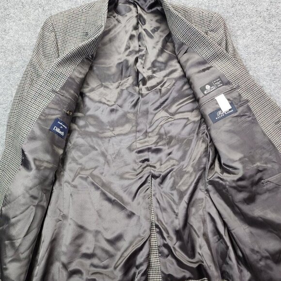 Ralph Lauren Blazer Mens 44L Wool Houndstooth 2 Button Sports Coat Jacket - Picture 11 of 16